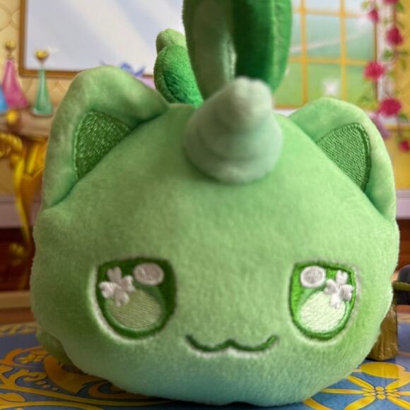 APHMAU MeeMeow | Limited Edition Green Unicorn Cat Plush - Picture 5 of 6
